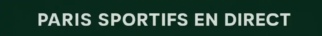 paris sportifs en direct